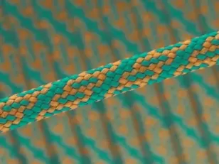 b - aquamarine blue  golden copper glamour - helix dna paracord